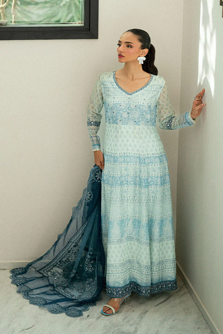 Dhanak SS25DA-2728 Sky Blue Signature Pret Vol-III 2025 - Image 2