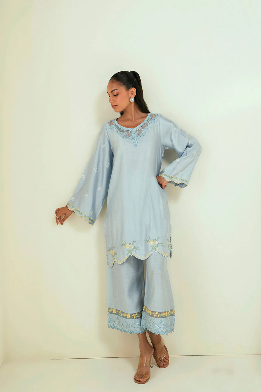 Dhanak SS25DA-2731 Sky Blue Signature Pret Vol-II 2025