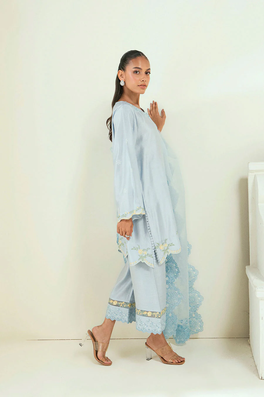 Dhanak SS25DA-2731 Sky Blue Signature Pret Vol-II 2025 - Image 2