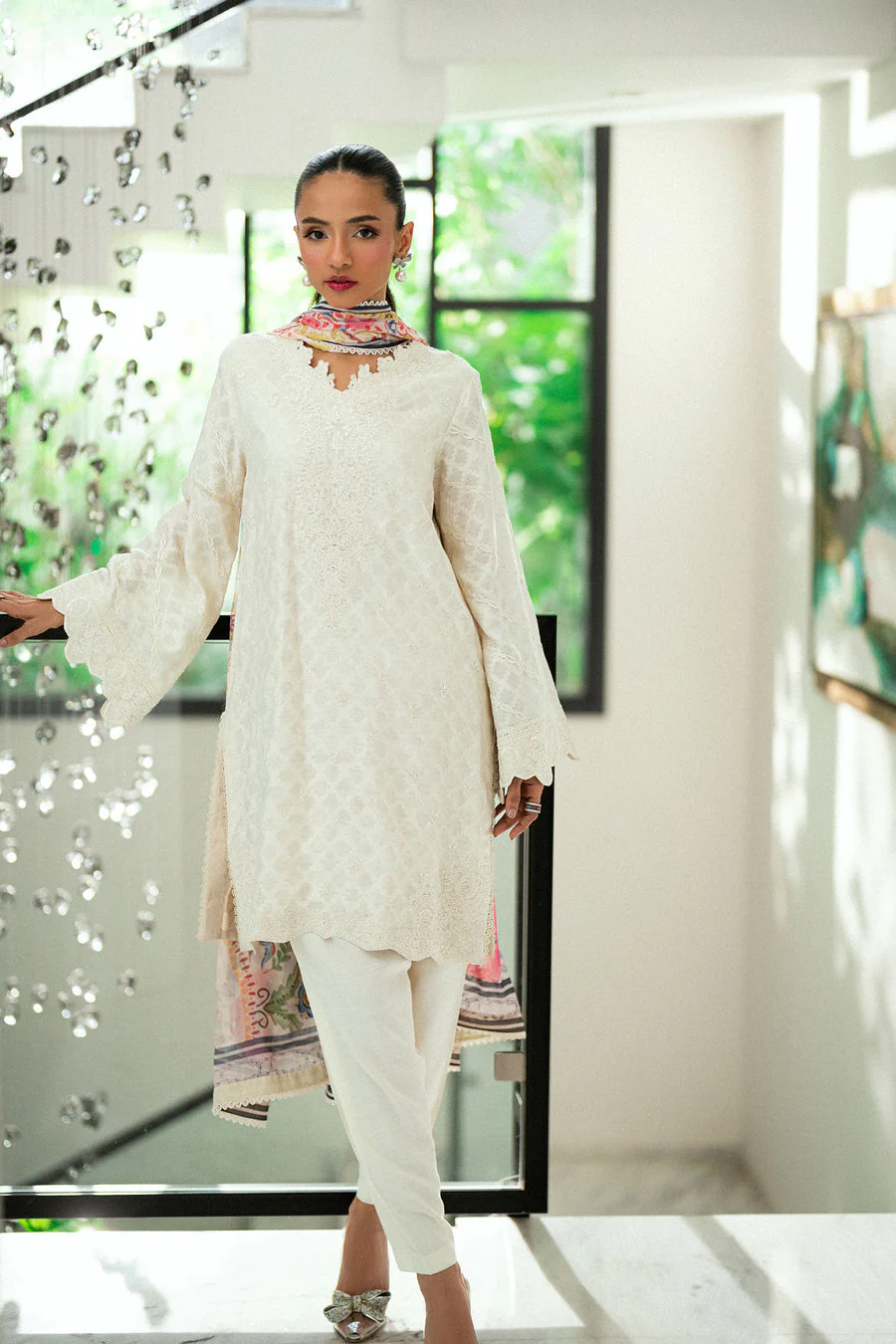 Dhanak SS25DA-2743 Off White Signature Pret Vol-III 2025