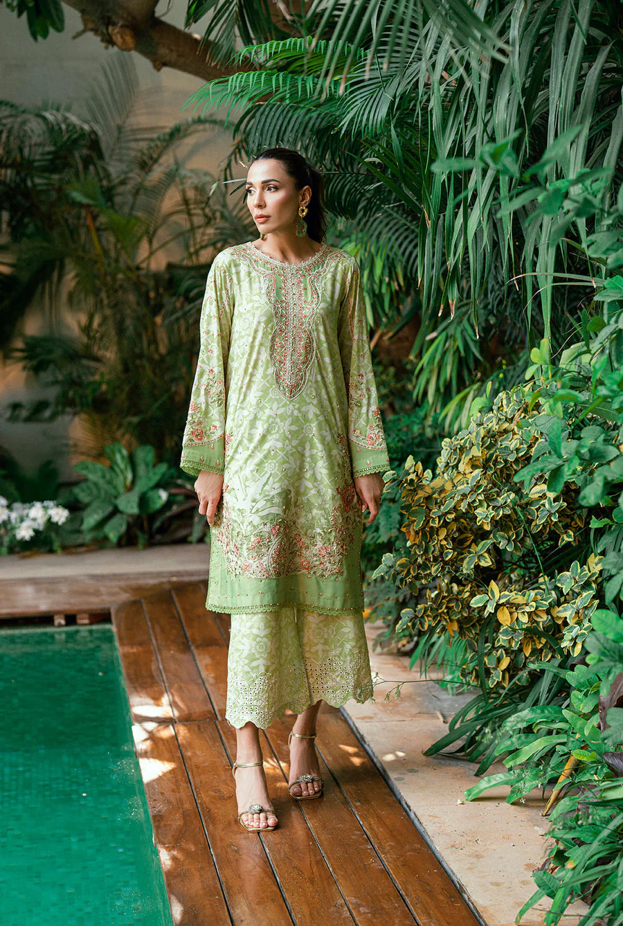 Dhanak SS25DA-2751 L-Green  Mommy & Me Vol II 2025