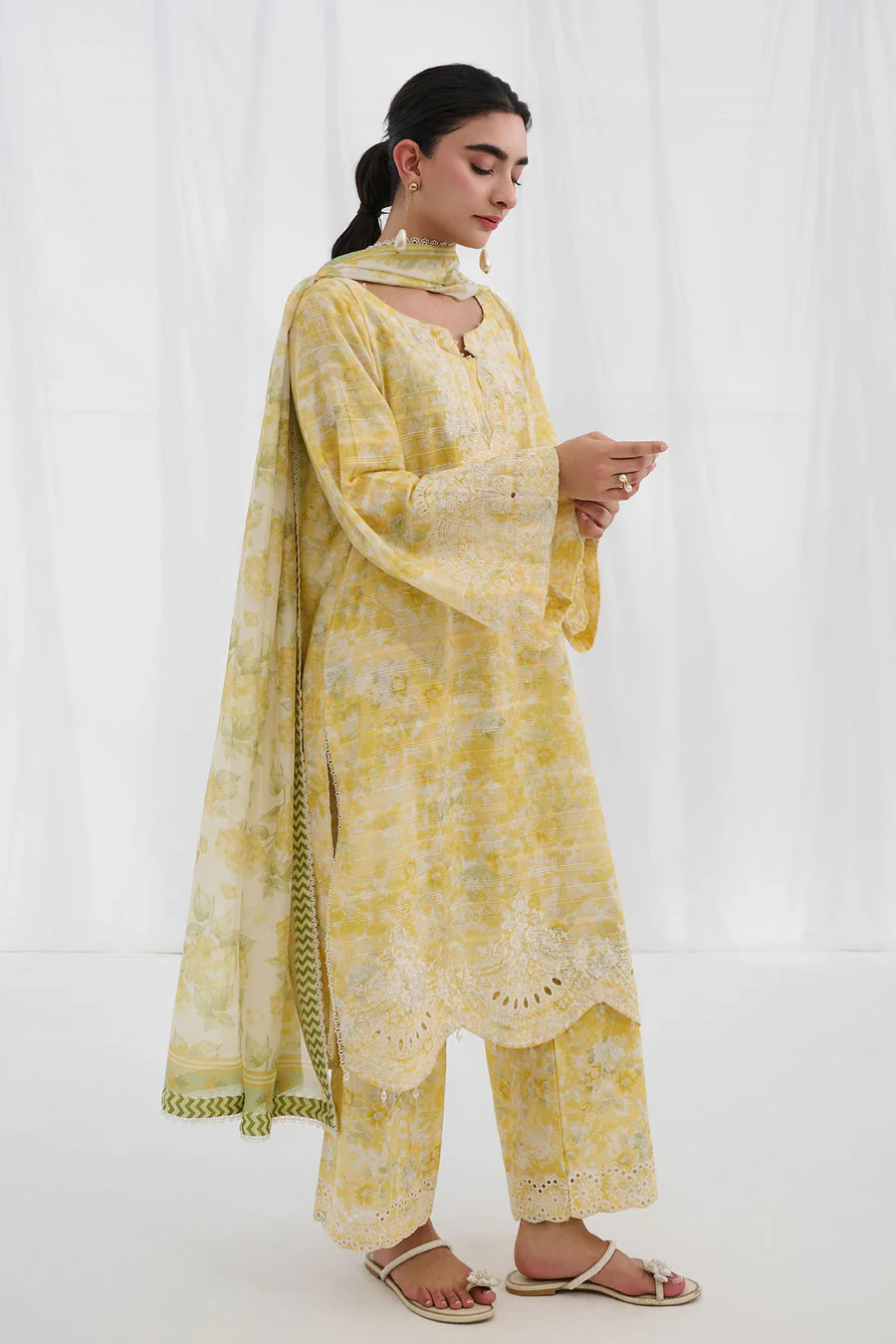 Dhanak SS25DC-2555 YELLOW Jacquard Collection 2026 - Image 2