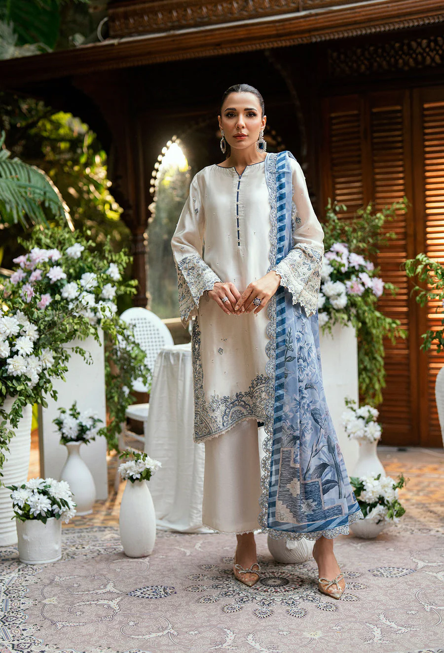 Dhanak SS25DL-0329 White Luxury Pret Vol-ll 2025