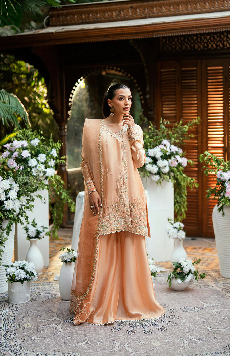 Dhanak SS25DL-0330 Peach Luxury Pret Vol-ll 2025