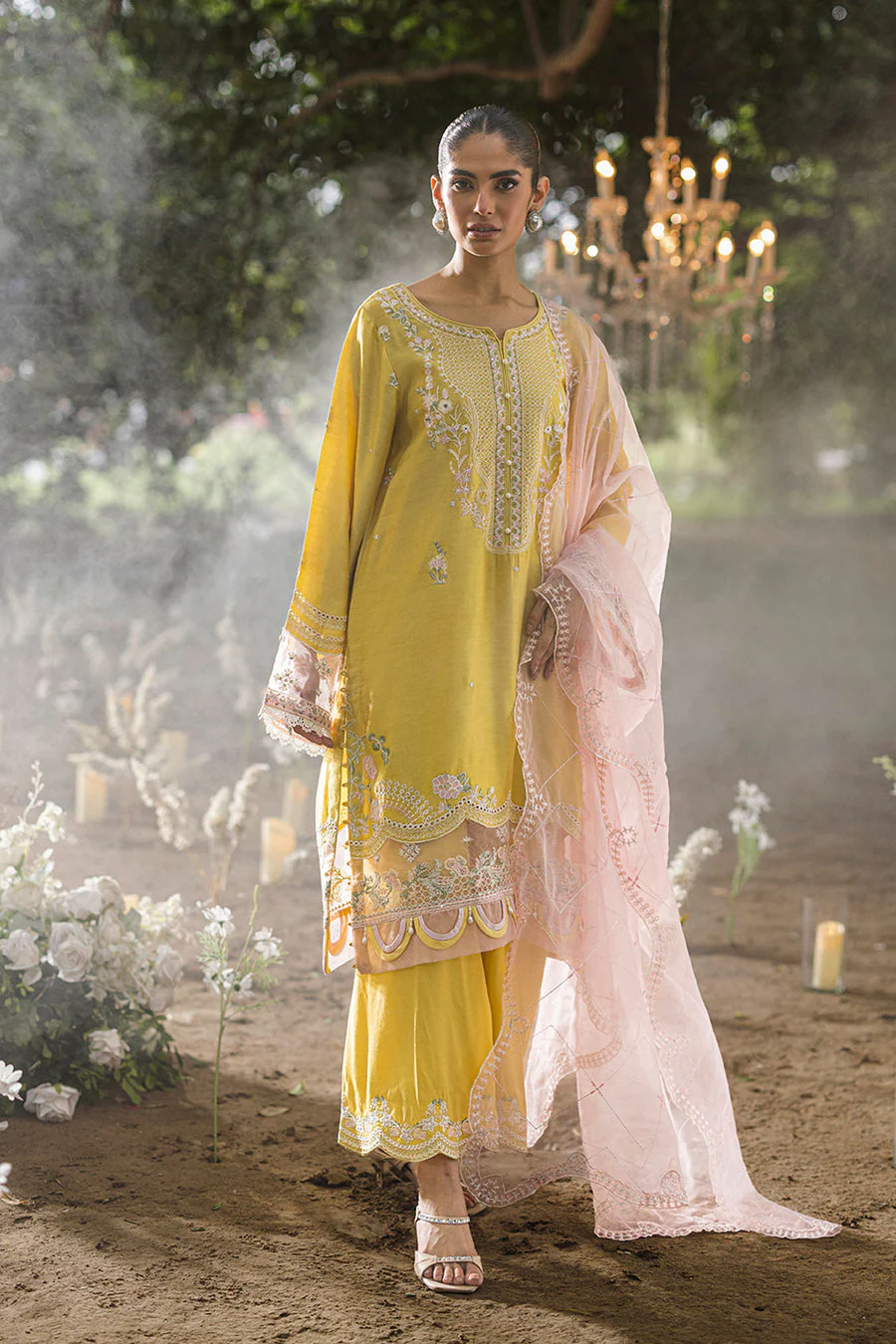 Dhanak SS25DU-3206 YELLOW Jardin Festive Collection 2026