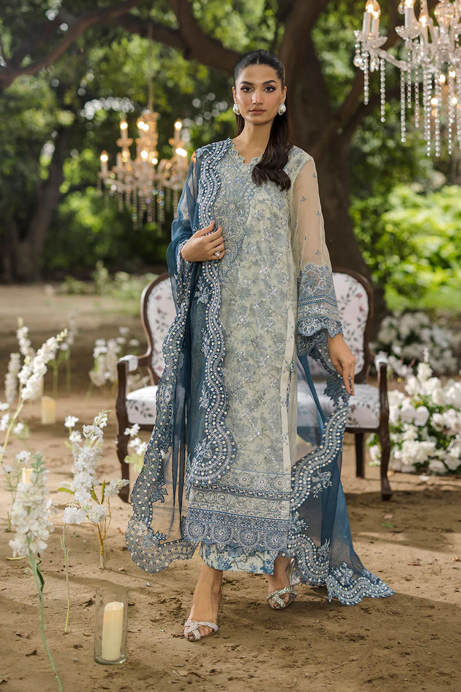 Dhanak SS25DU-3213 GREY Jardin Festive Collection 2026 - Image 2