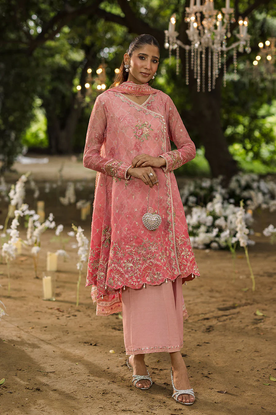 Dhanak SS25DU-3214 PINK Jardin Festive Collection 2026
