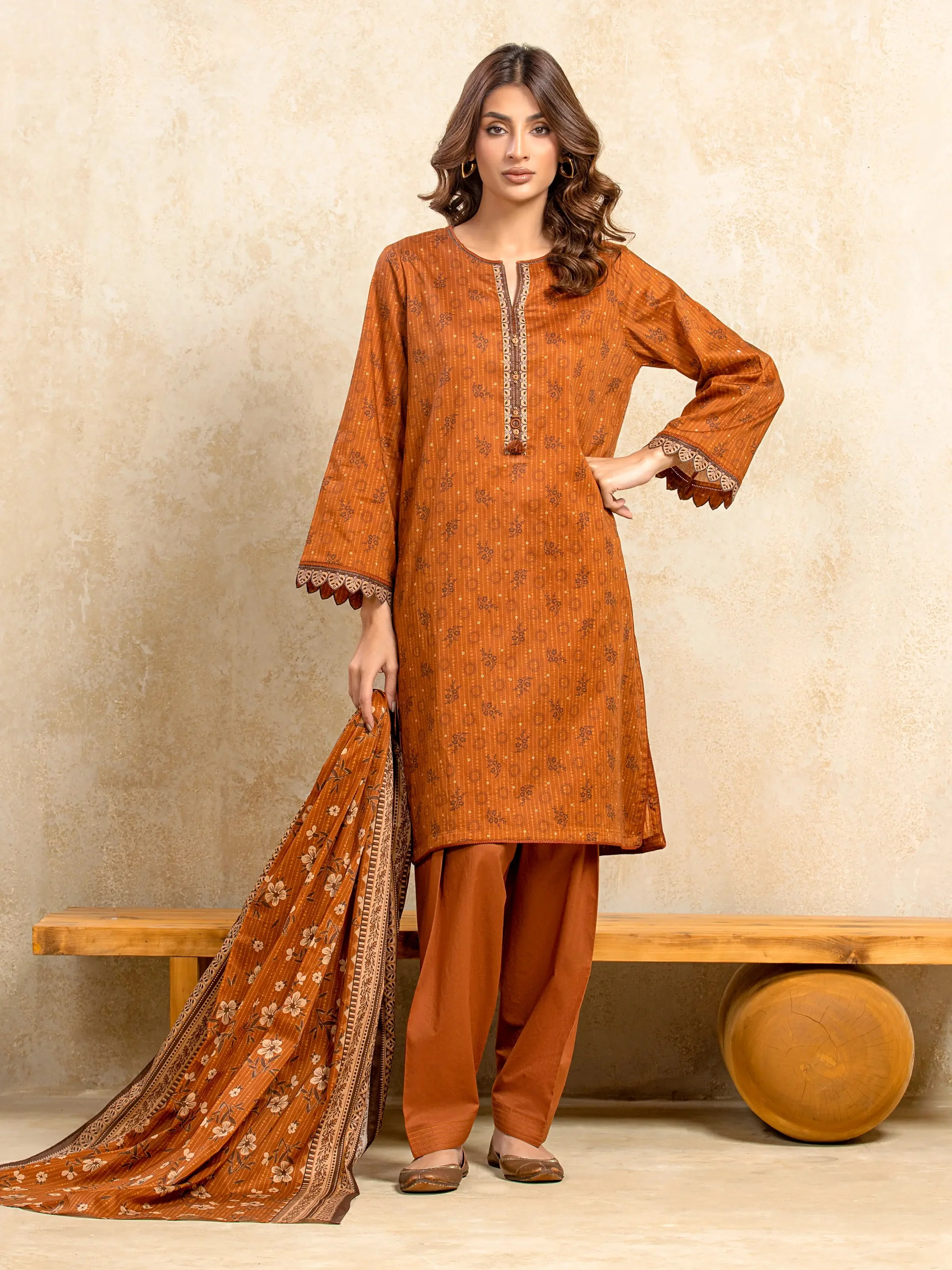 Edenrobe  EWU5A3-35983-3P Winter Collection 2025