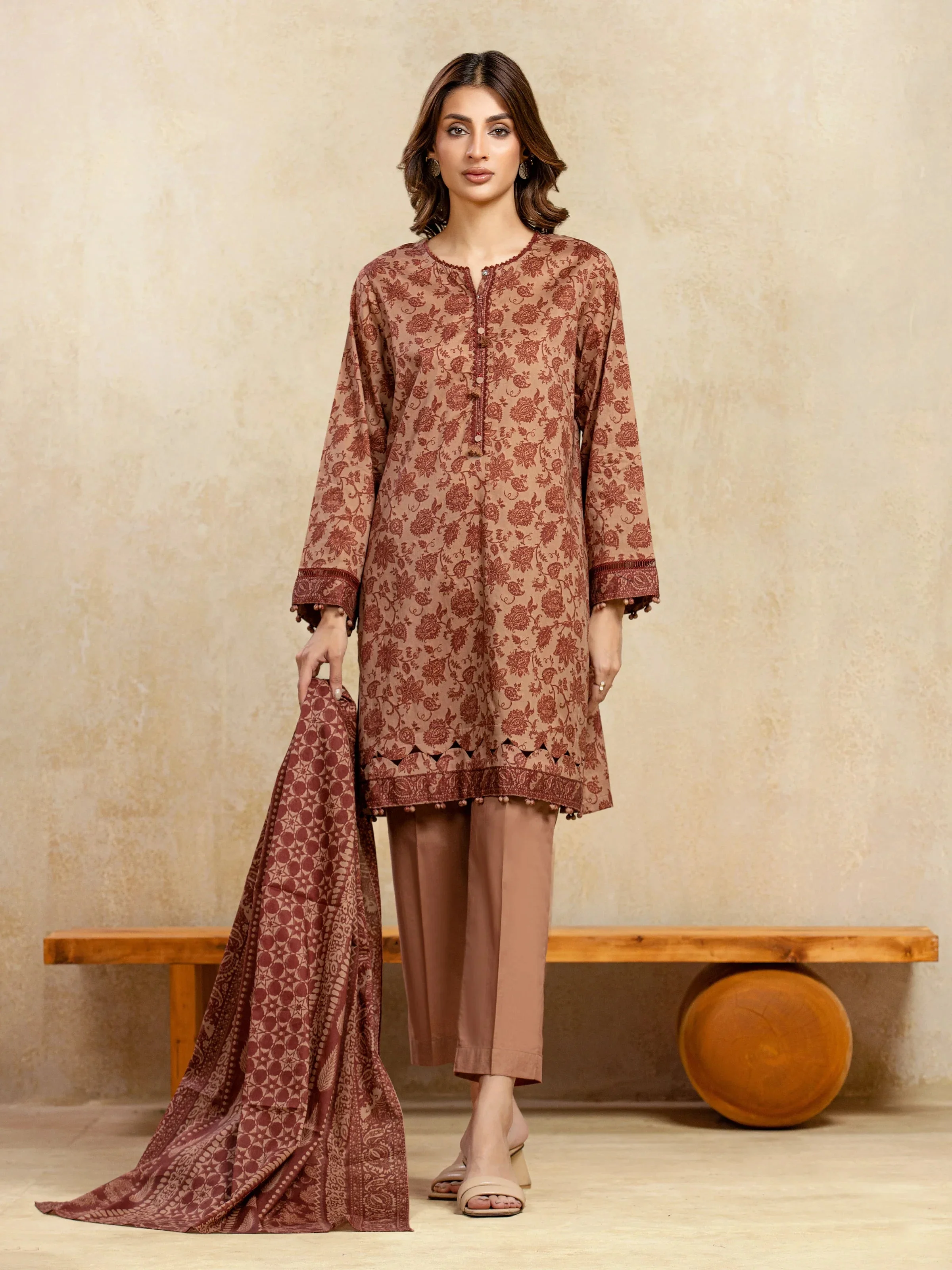 Edenrobe  EWU5A3-35986-3P Winter Collection 2025