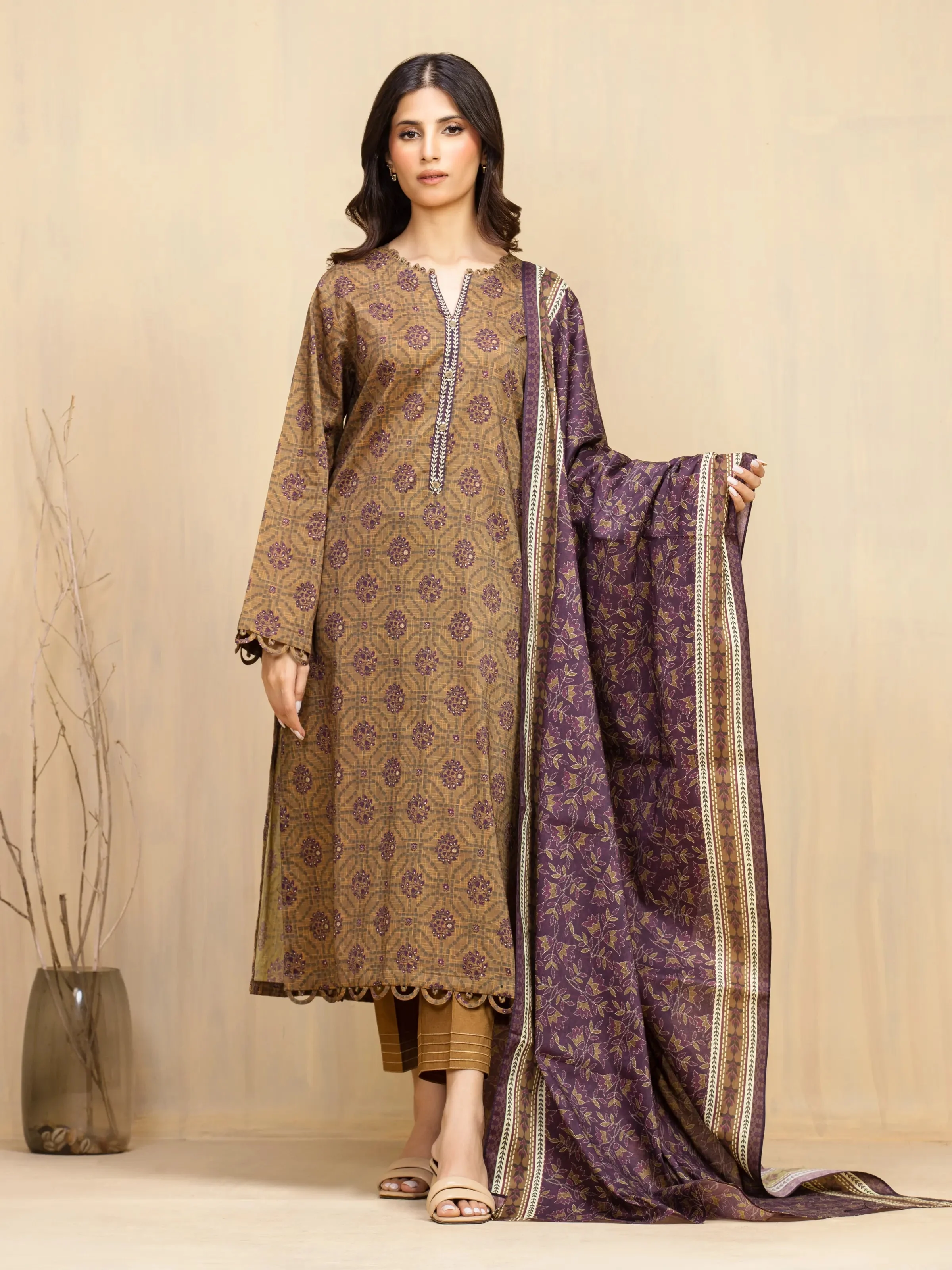 Edenrobe  EWU5A3-36011-3P Winter Collection 2025