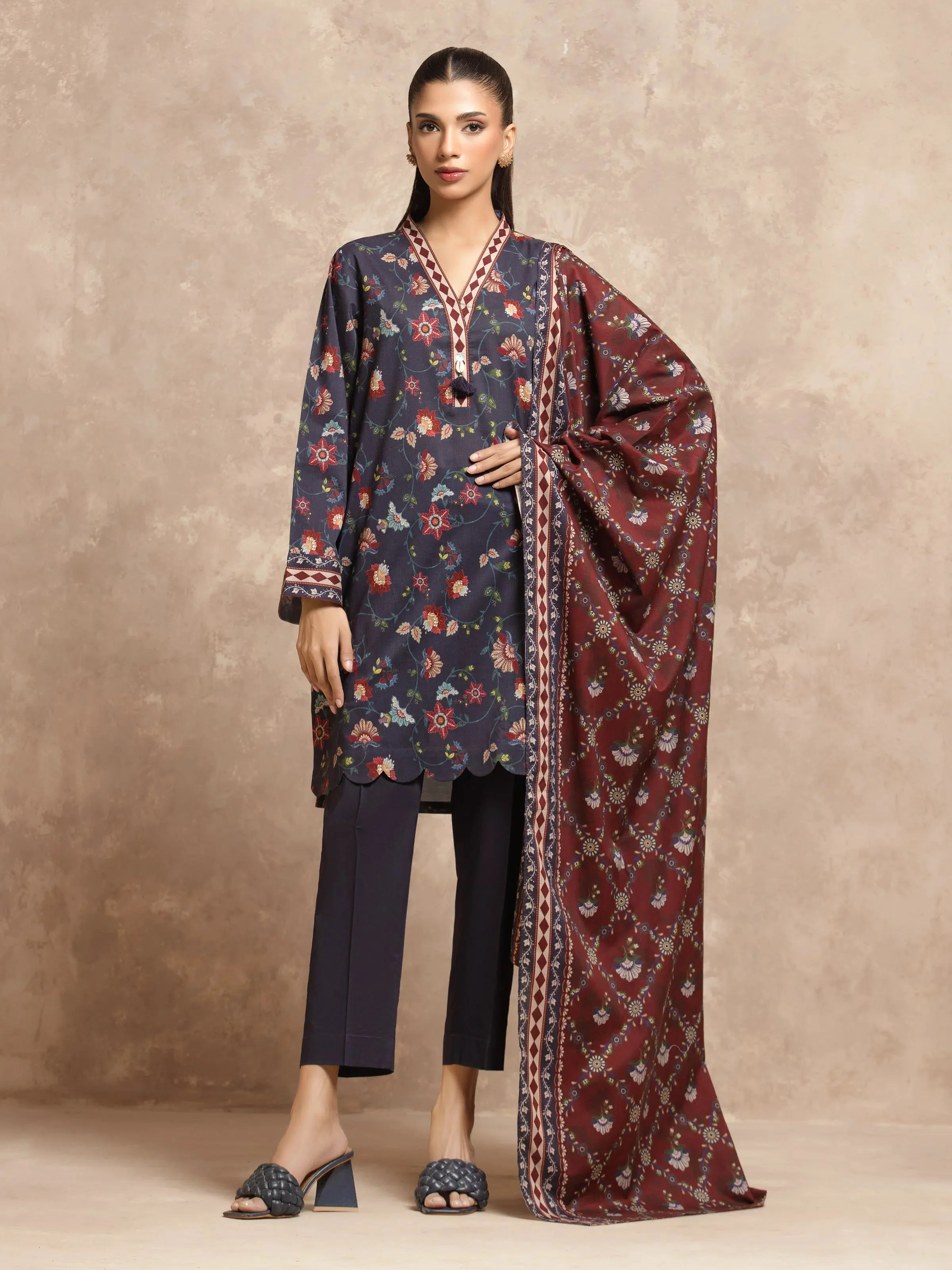 Edenrobe EWU5A3-36028-3P Winter Collection 2025
