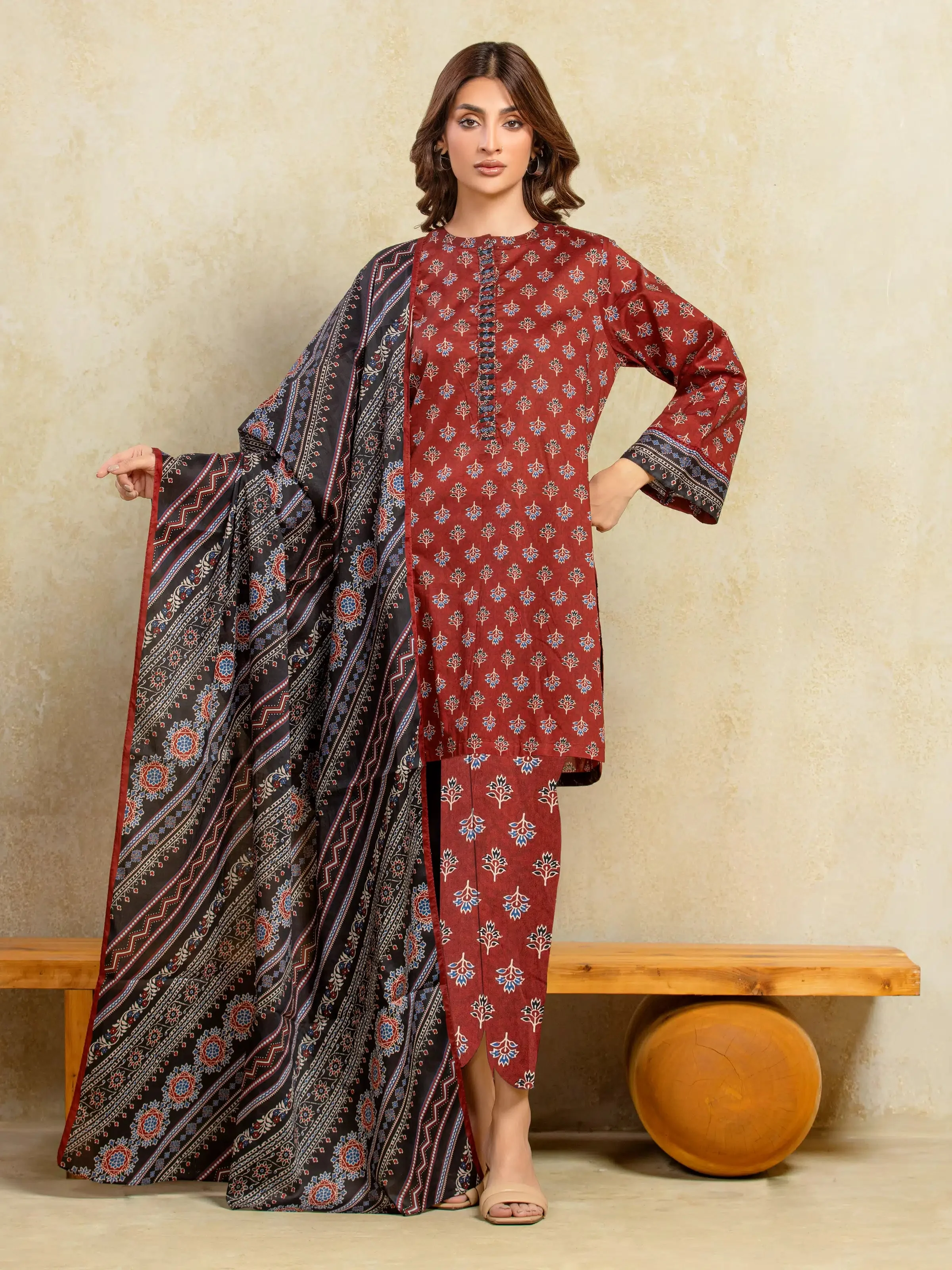 Edenrobe EWU5A3-36106-3P Winter Collection 2025