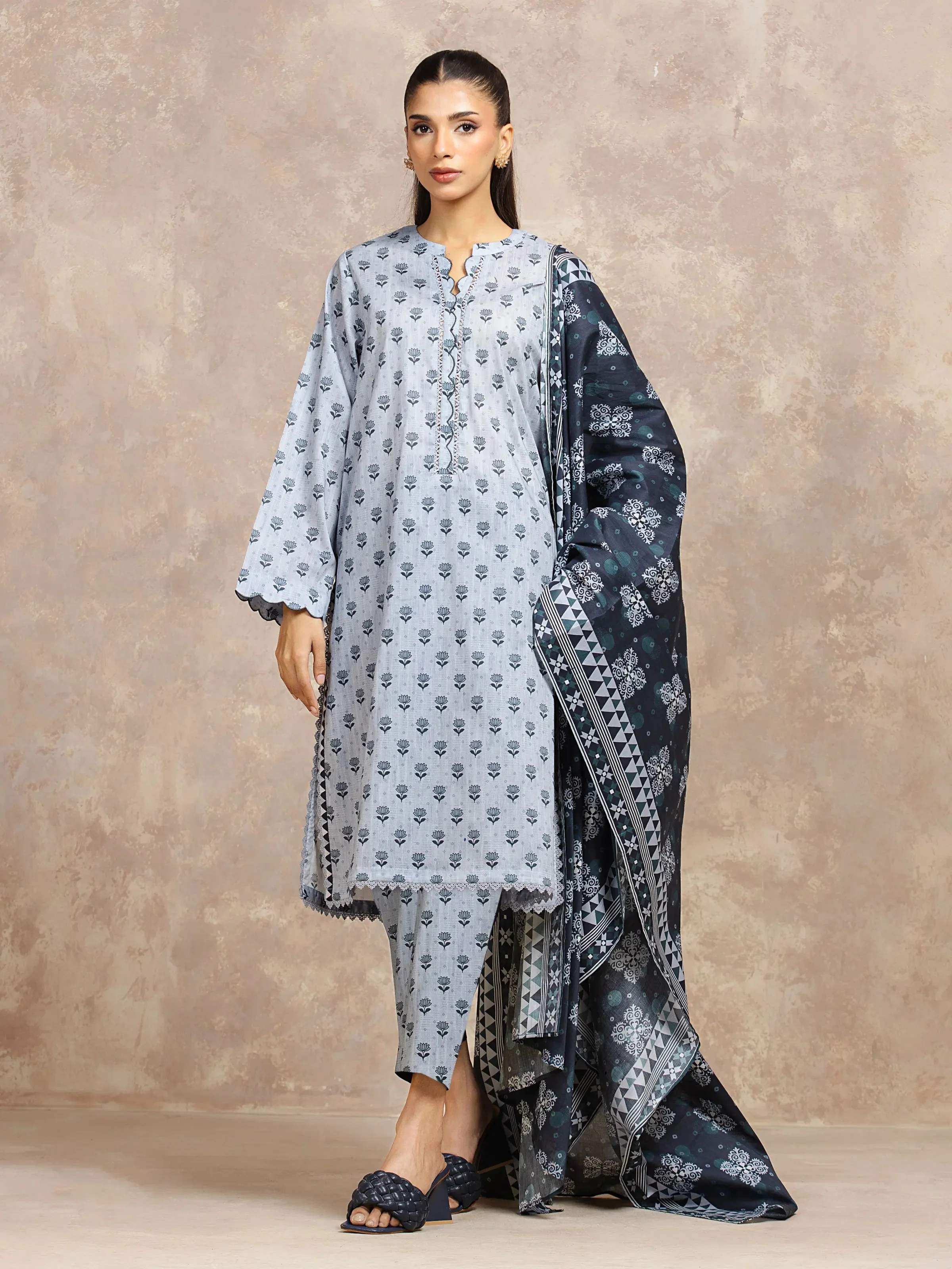 Edenrobe EWU5A3-36137-3P Winter Collection 2025