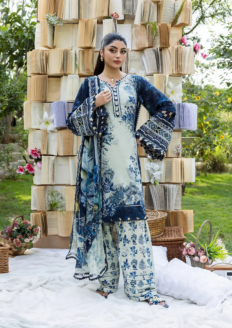 Elaf Premium ECD-7B Bloomstella Elaf Prints With Chiffon Dupatta 2025