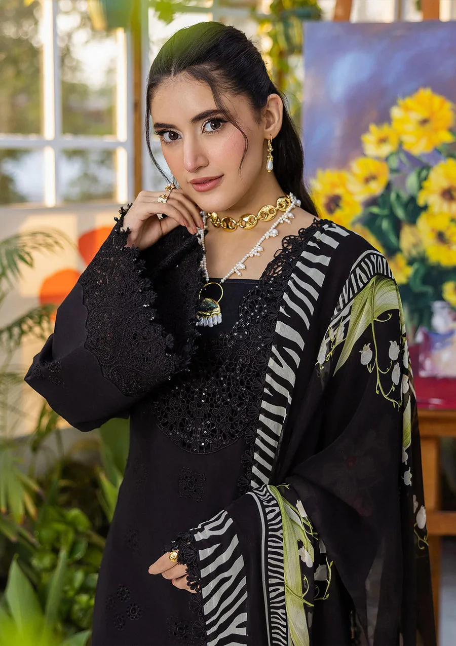 Elaf Premium EEC-2A Queen Of Dusk Chikankari With Chiffon 2025 - Image 2