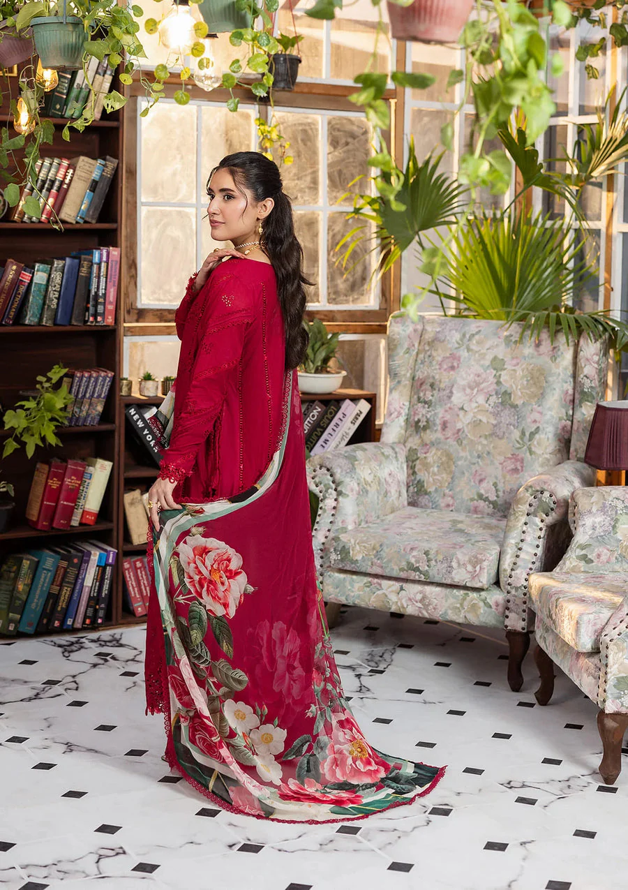 Elaf Premium EEC-4A Rubelet E Craft Chikankari With Chiffon 2025 - Image 2