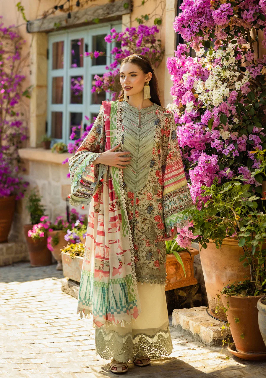Elaf Premium ELK-01B Giardino Print Chikankari Collection 2025