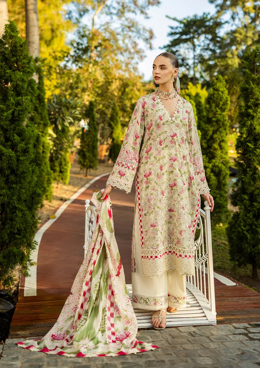 Elaf Premium ELK-02B Sweet Greens Print Chikankari Collection 2025
