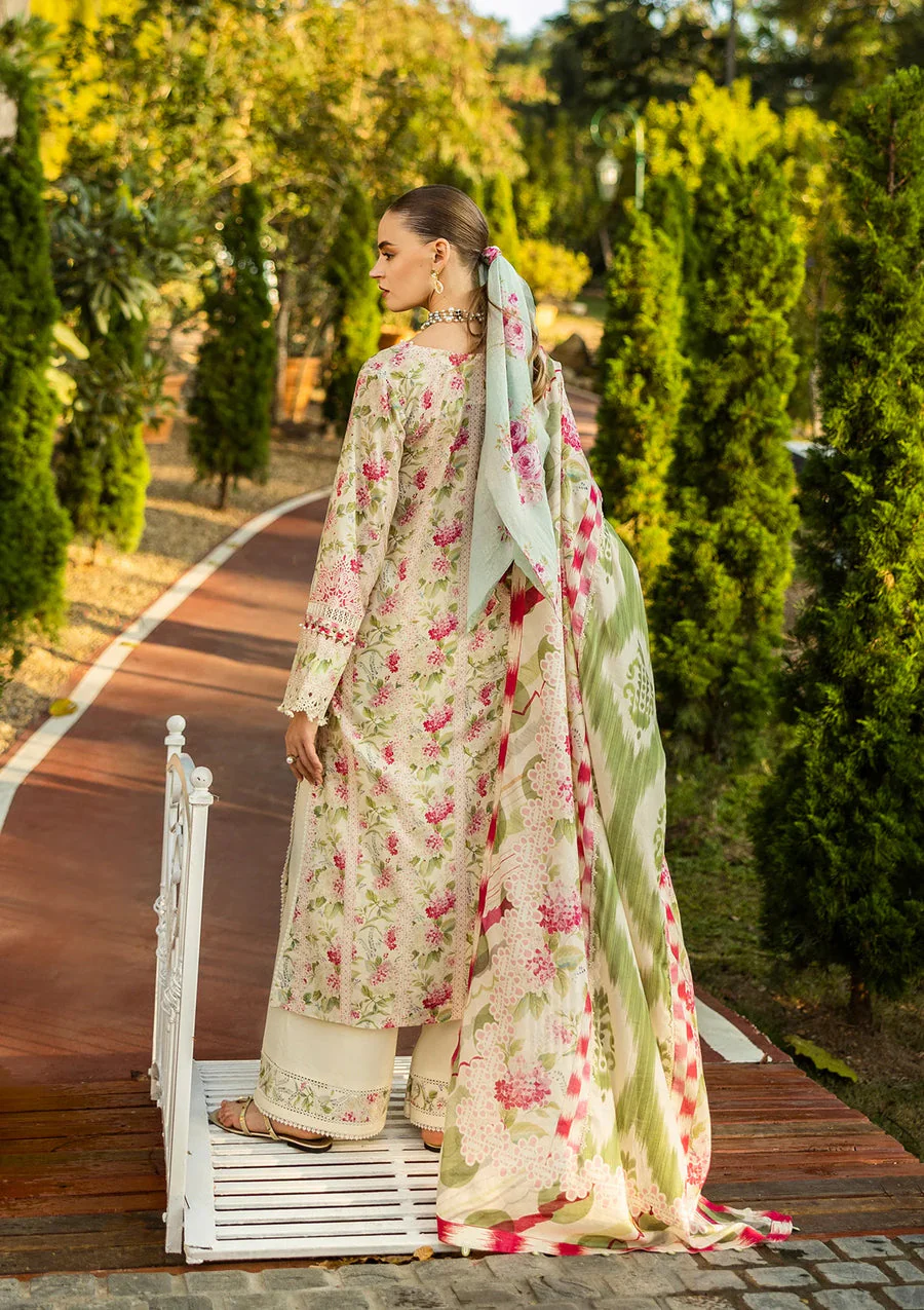Elaf Premium ELK-02B Sweet Greens Print Chikankari Collection 2025 - Image 2
