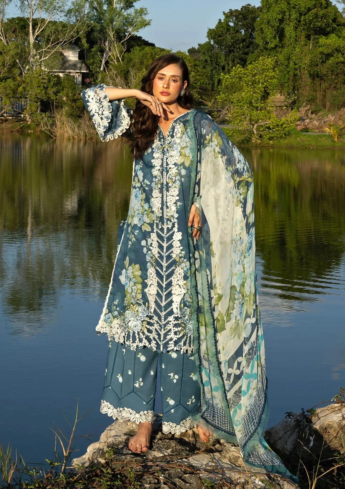 Elaf Premium ESA-7B Sea Enchantress Signature Lawn Prints 2026