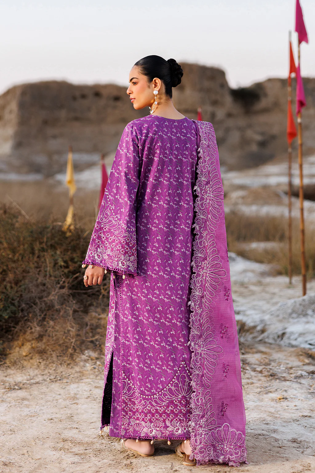 Emaan Adeel Floral Frenzy Sunlit Groove Luxury Lawn 2026 - Image 2
