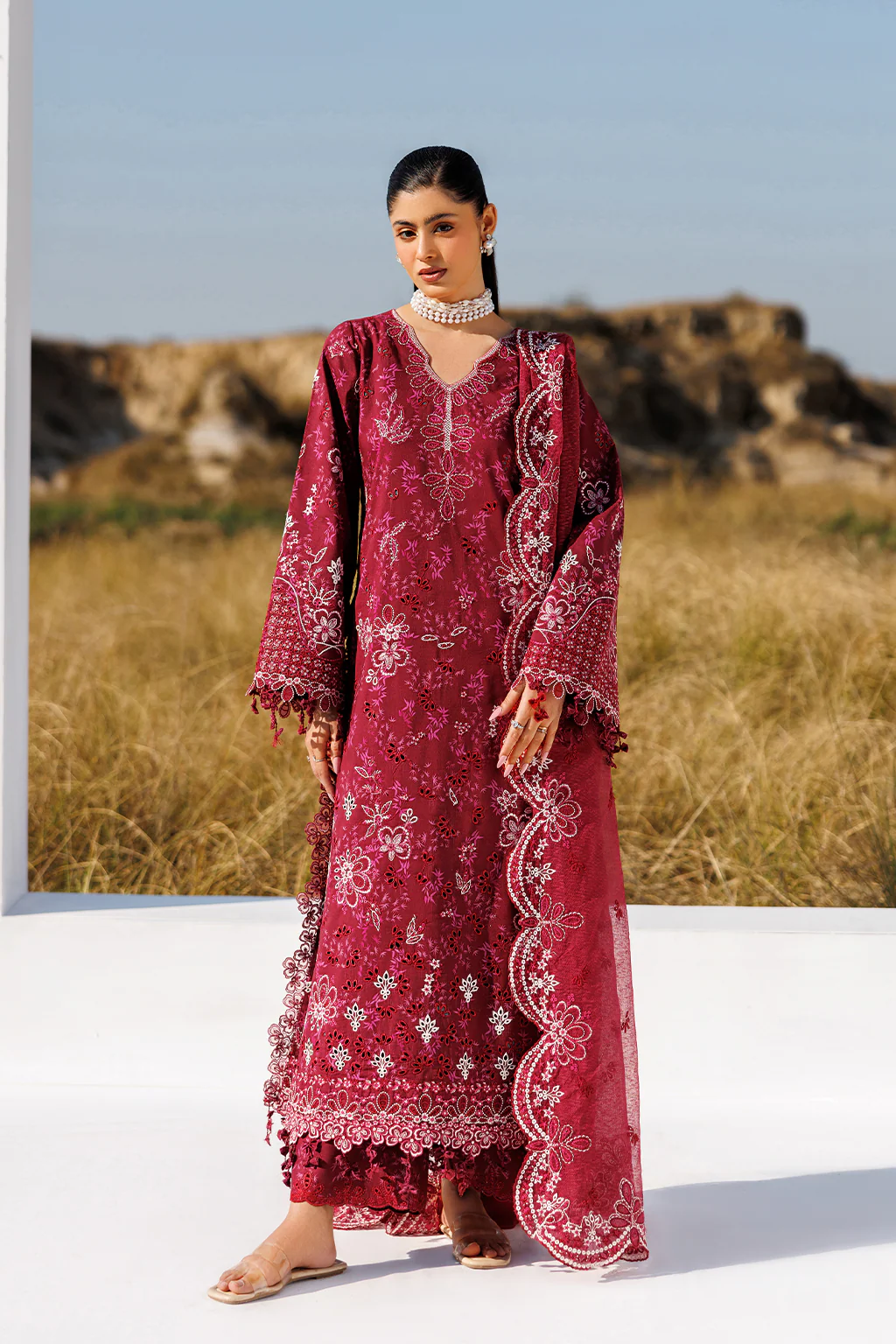 Emaan Adeel Radiant Rose Sunlit Groove Luxury Lawn 2026