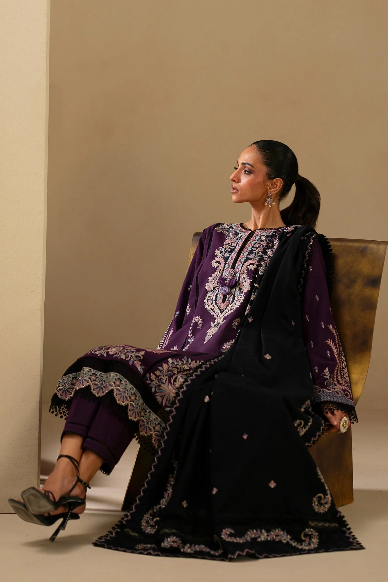 Ethnic E0783-203-517 Rozana Winter Collection 2025 - Image 2