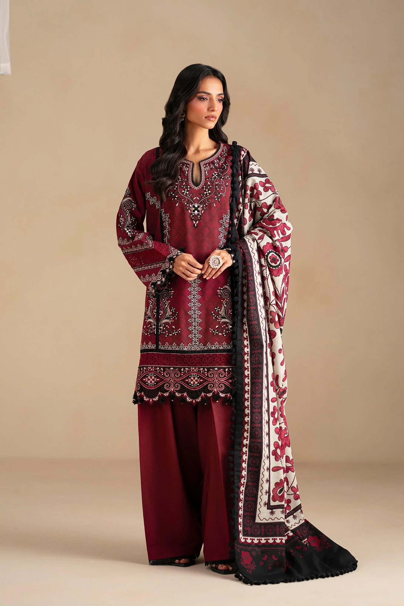 Ethnic E0798-203-305 Rozana Winter Collection 2025 - Image 2