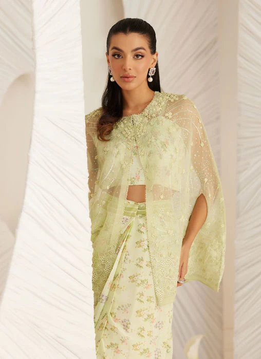 Farah Talib Aziz Alizee Pre-draped Skirt and Cape Lea Eid Prets 2025 - Image 2