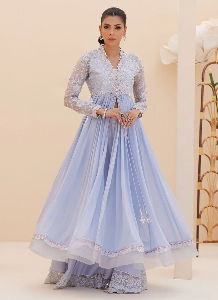 Farah Talib Aziz Antalia Wedgewood Blue Kalidaar Zaza Formals 2025