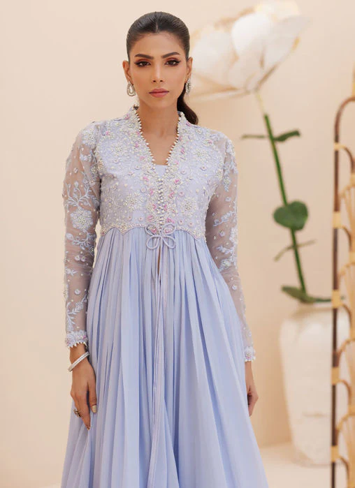 Farah Talib Aziz Antalia Wedgewood Blue Kalidaar Zaza Formals 2025 - Image 2