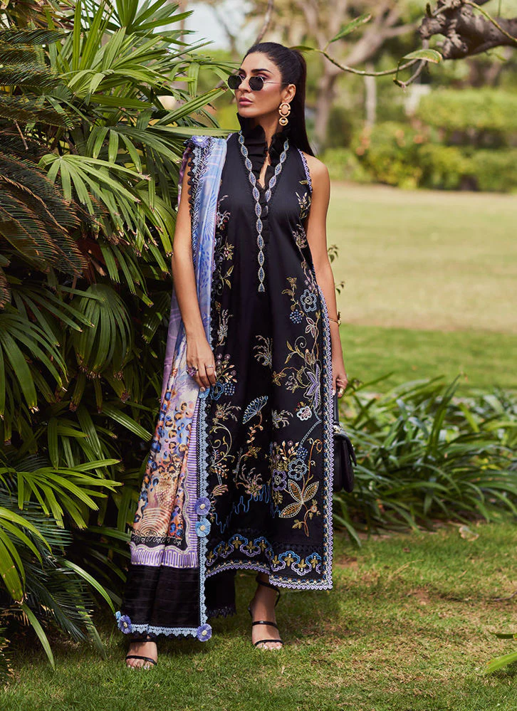 Farah Talib Aziz Belle Black WES Luxury Lawn 2025