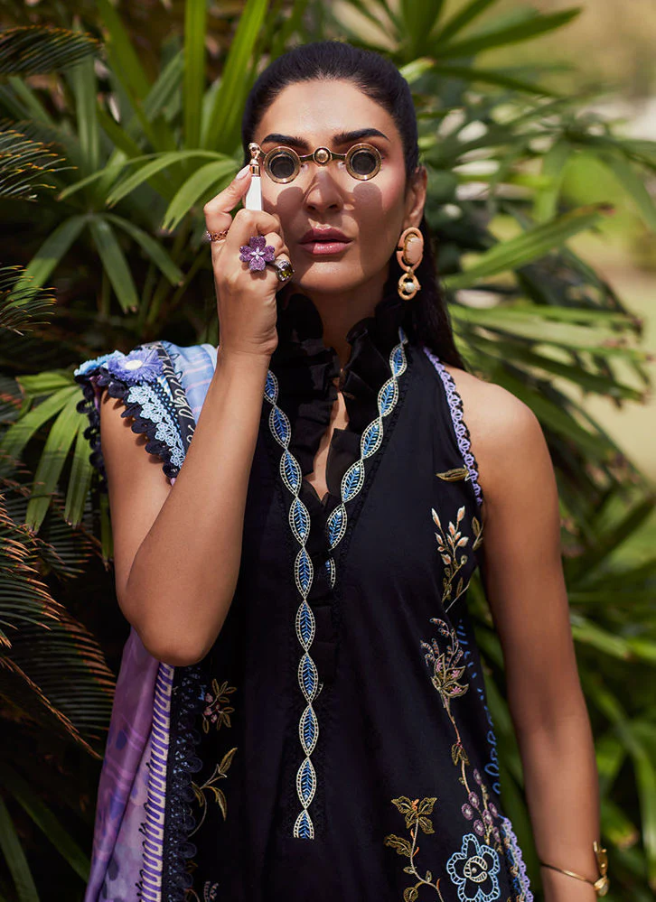 Farah Talib Aziz Belle Black WES Luxury Lawn 2025 - Image 2