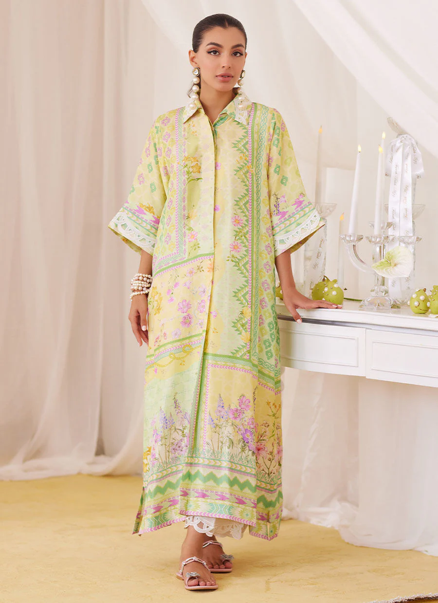 Farah Talib Aziz Butter Yellow Shirt Dress Lea Fall 2024