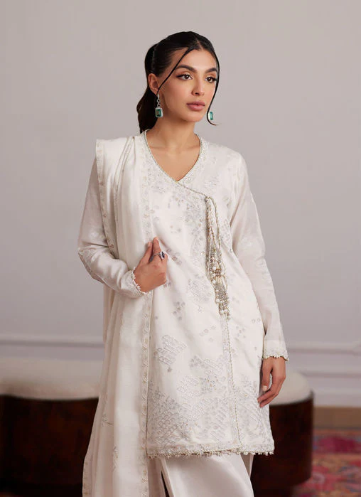 Farah Talib Aziz Calla Ivory Angarkha And Dupatta Luna Eid Edition 2025 - Image 2