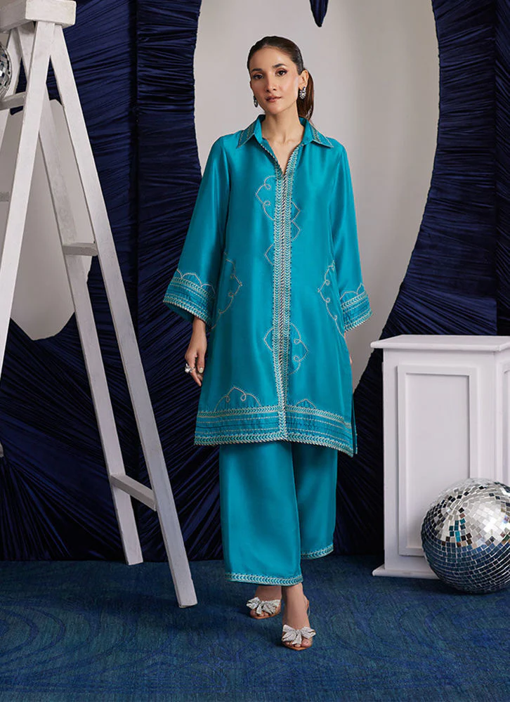 Farah Talib Aziz Clemmie Aqua Shirt Luna Eid Edition 2025