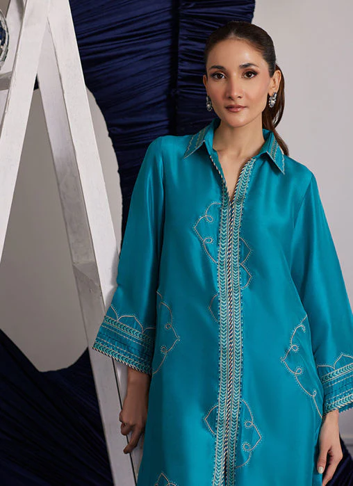 Farah Talib Aziz Clemmie Aqua Shirt Luna Eid Edition 2025 - Image 2