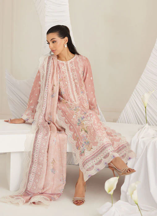 Farah Talib Aziz Elara Blush Shirt and Dupatta Lea Eid Prets 2025 - Image 2