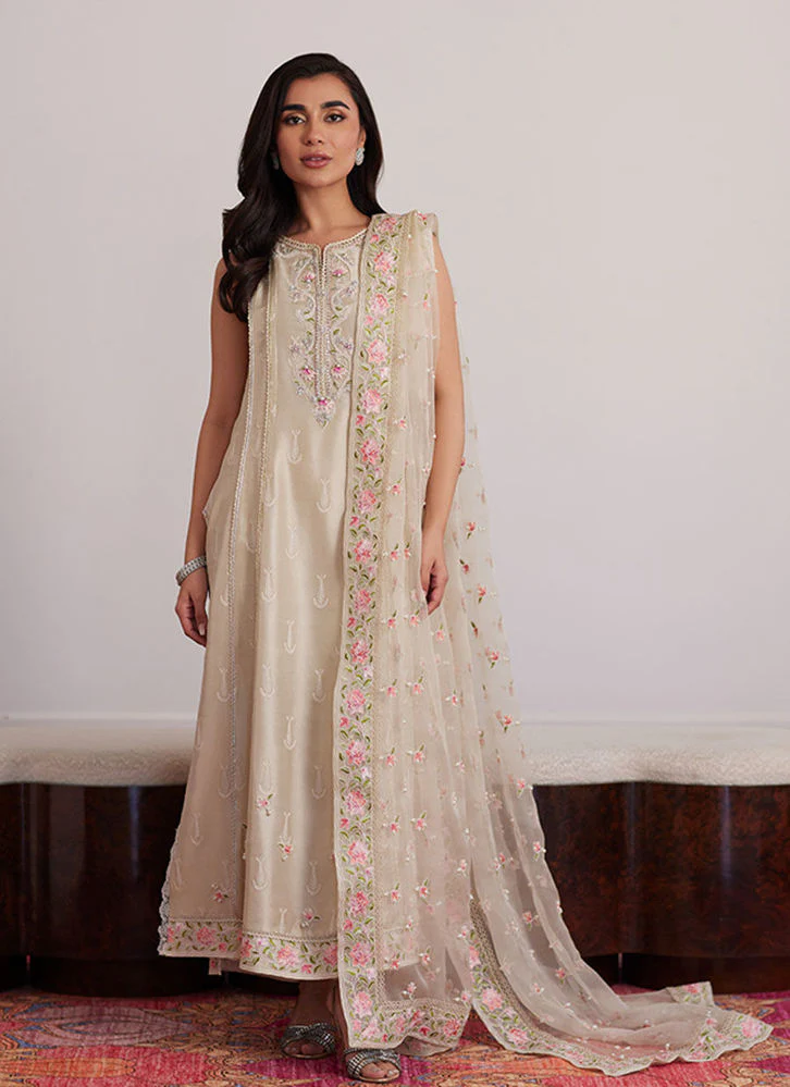 Farah Talib Aziz Everly Cream Shirt And Dupatta Luna Eid Edition 2025