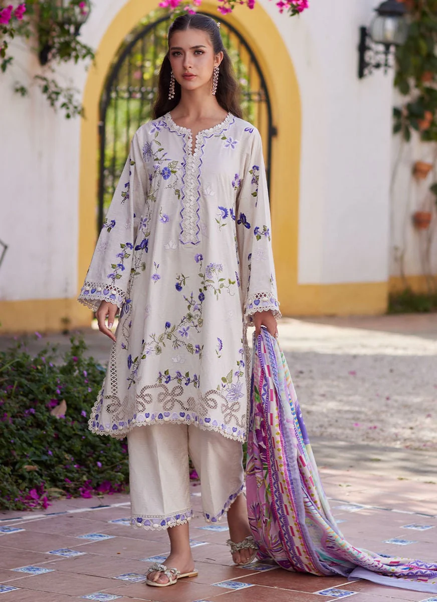 Farah Talib Aziz Evita Ivory Luxury Lawn Collection 2026 - Image 2