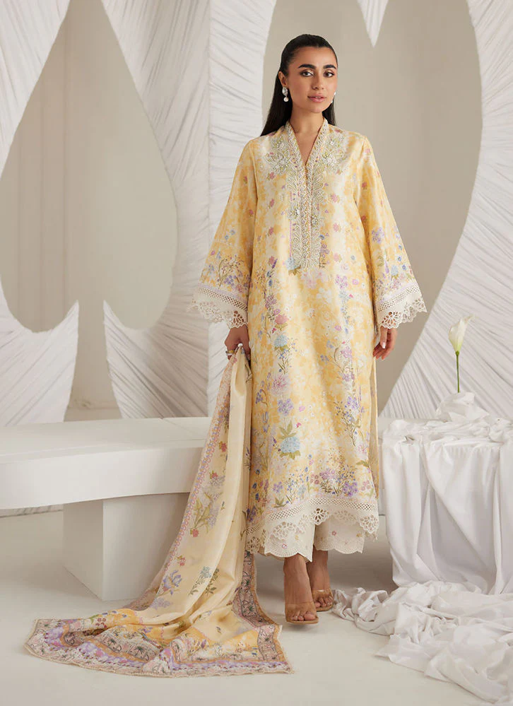Farah Talib Aziz Gemma Lemon Shirt and Dupatta Lea Eid Prets 2025