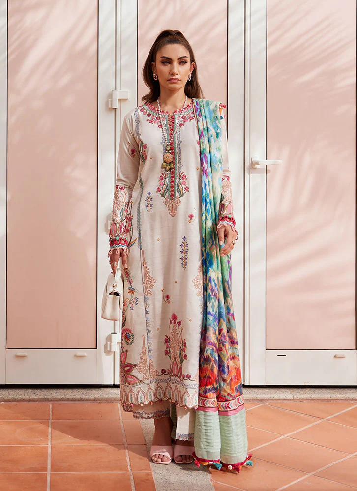 Farah Talib Aziz Irene Ivory WES Luxury Lawn 2025