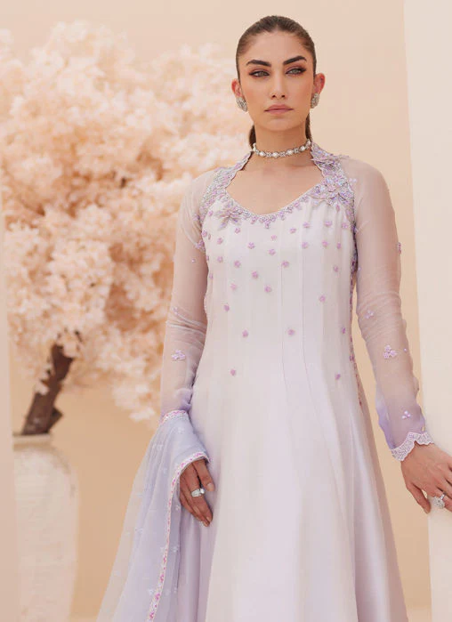 Farah Talib Aziz Katniss Silver Pearl Kalidar and Dupatta Zaza Formals 2025 - Image 2