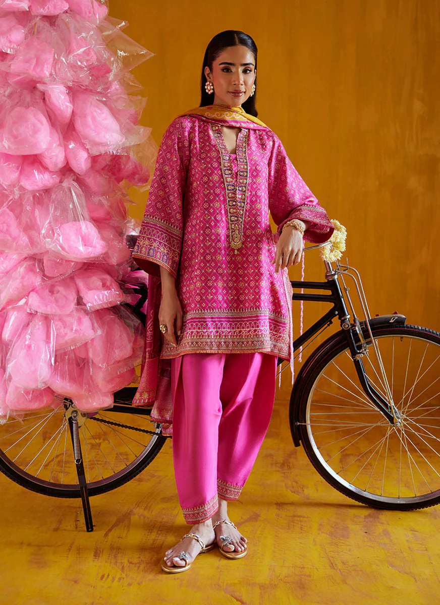 Farah Talib Aziz Nazli Hot Pink Mayna Festive Prints 2026