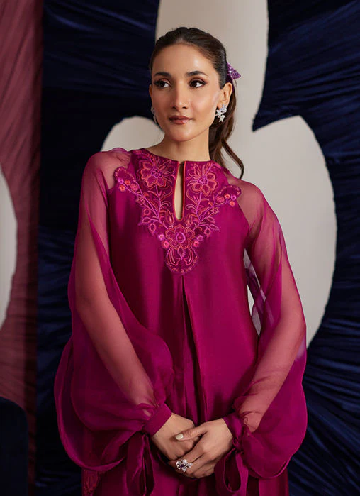 Farah Talib Aziz Peri Magenta Shirt Luna Eid Edition 2025 - Image 2