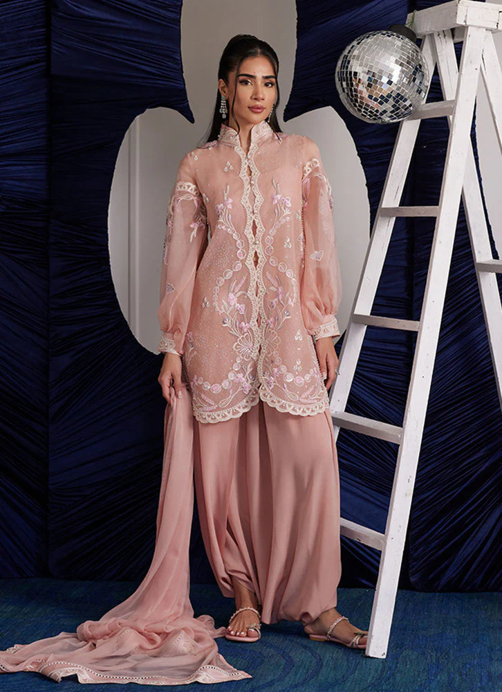 Farah Talib Aziz Piper Blush Shirt And Dupatta Luna Eid Edition 2025