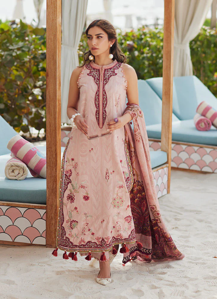 Farah Talib Aziz Pricsilla Tea Pink WES Luxury Lawn 2025