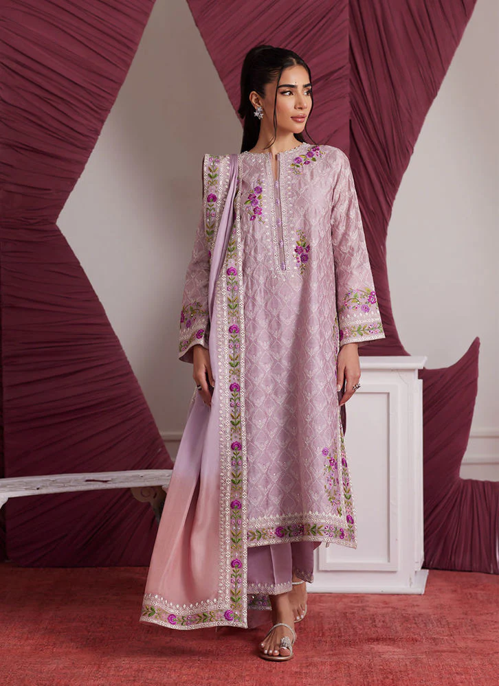 Farah Talib Aziz Rosa Mauve Shirt And Dupatta Luna Eid Edition 2025