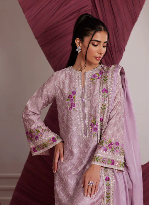 Farah Talib Aziz Rosa Mauve Shirt And Dupatta Luna Eid Edition 2025 - Image 2