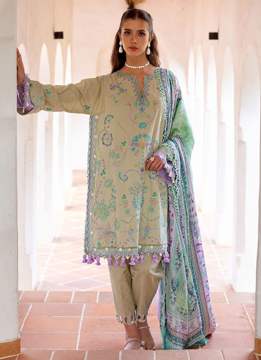 Farah Talib Aziz Valeria Olive Luxury Lawn Collection 2026
